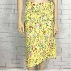 Loft Midi Wrap Floral Skirt